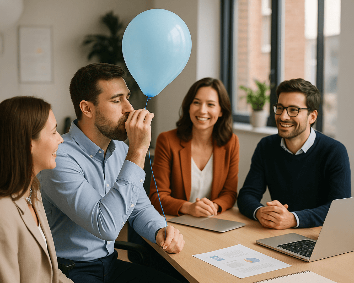 persona empleada con un globo
