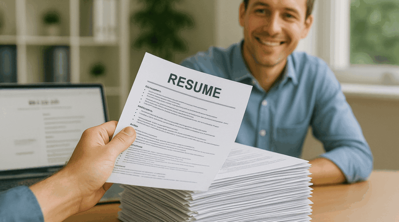 persona recibiendo cv